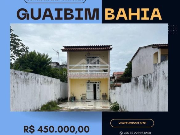 Casa a 300m da Praia de Guaibim Valença BA: 3 Suítes e Lazer na Costa do Dendê