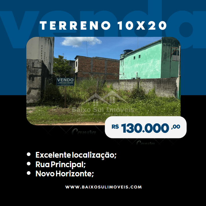Terreno à Venda Bairro Novo Horizonte Valença BA